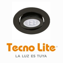 LUMINARIO EMPOTRABLE DIRIGIBLE REDONDO NEGRO MR16 TECNOLITE