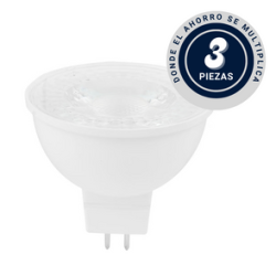 PACK DE 3 FOCOS MR16 LED 5.5W LUZ CÁLIDA TECNOLITE