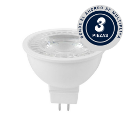 PACK DE 3 FOCOS MR16 LEDS 5.5 W LUZ DE DÍA TECNOLITE