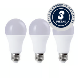 3 PACK DE FOCOS LED A19 14W 6500K E27 TECNOLITE