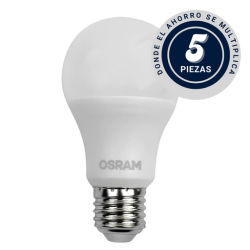 PACK DE 5 FOCOS LED VALUE A60 8W 127V E27 OSRAM