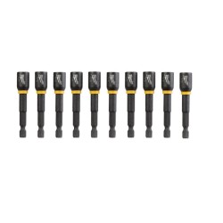 PAQUETE DE 10 PZ DE APRIETA TUERCAS MAGNÉTICO SHOCKWAVE DE 5/16" X 2-9/16"  MILWAUKEE