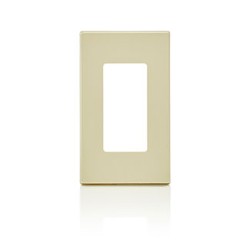 PLACA DE PARED SIN TORNILLOS 1 VENTANA COLOR MARFIL DECORA LEVITON