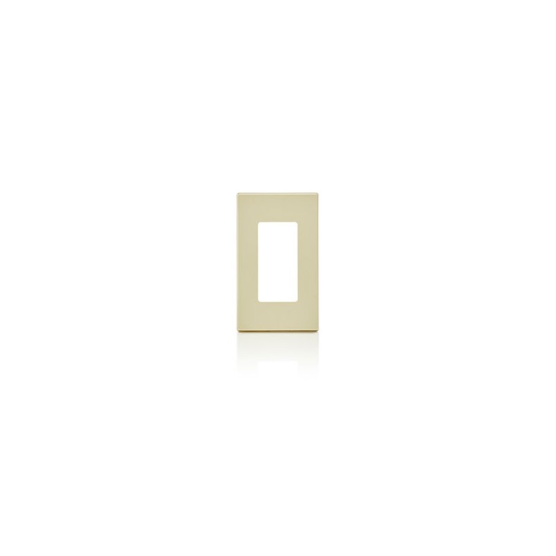 PLACA DE PARED SIN TORNILLOS 1 VENTANA COLOR MARFIL DECORA LEVITON