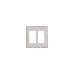 PLACA DE PARED SIN TORNILLOS 2 VENTANAS COLOR BLANCO DECORA LEVITON