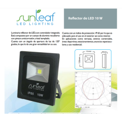 REFLECTOR LED 10W 100-240V LUZ CÁLIDA SUNLEAF