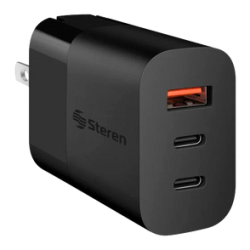 Cargador GaN USB Quick Charge y USB C Power Delivery 45 W