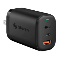 Cargador GaN USB Quick Charge y USB C Power Delivery 65 W