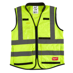 CHALECO PREMIUM DE SEGURIDAD ALTA VISIBILIDAD AMARILLO TALLA L/XL MILWAUKEE