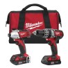 COMBO M18 DE TALADRO Y LLAVE DE IMPACTO HEXAGONAL C/ BATERÍAS MILWAUKEE